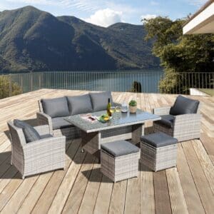 Outsunny 6pc Rattan Dining Set