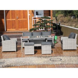 Outsunny 6pc Rattan Dining Set