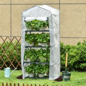 Outsunny 4 Tier Mini Greenhouse Metal
