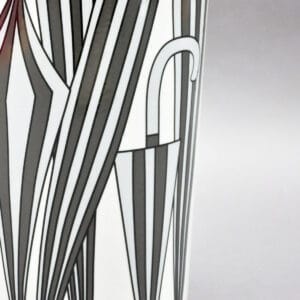 MSL Umbrella Stand Black & White 18"