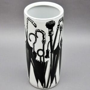 MSL Umbrella Stand Round Black & White 18"