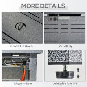 Homcom Propane Gas Fire Pit Table