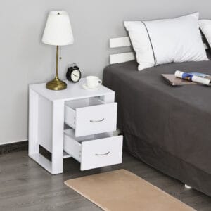 Homcom Bedside Table Particle Board