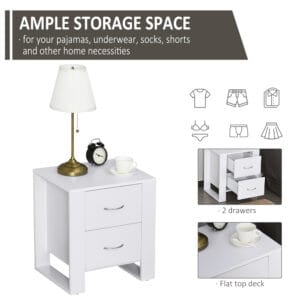Homcom Bedside Table Particle Board