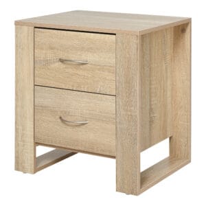 Homcom Bedside Table Particle Board 2-Draws