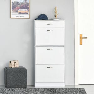 Homcom Shoe Cabinet 4 Drawers Storage