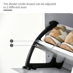 Homcom Shoe Cabinet 4 Drawers Storage