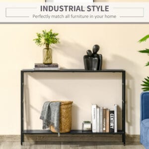 Homcom Console Table 2 Shelves 76 x 106cm