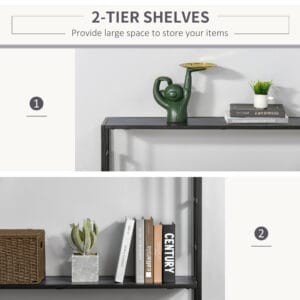 Homcom Console Table 2 Shelves 76 x 106cm