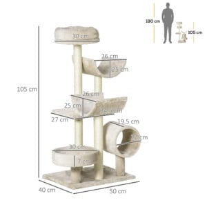Pawhut Multi-Level Cat Tree Scratching Post