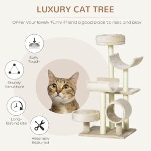Pawhut Multi-Level Cat Tree Scratching Post