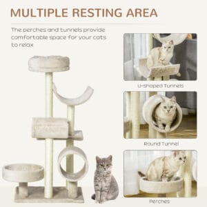 Pawhut Multi-Level Cat Tree Scratching Post