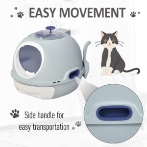 Pawhut Cat Litter Box w/ Scoop
