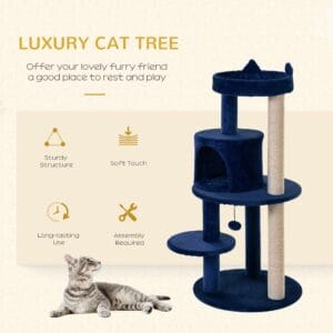 Pawhut Cat Activity Tree w/ Scratch Posts