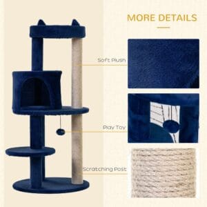 Pawhut Cat Activity Tree w/ Scratch Posts