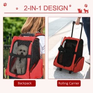 Pawhut Cat/Dog Carrier Backpack