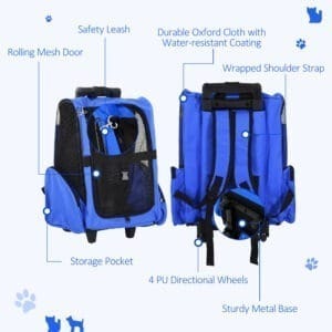Pawhut Cat/Dog Carrier Backpack
