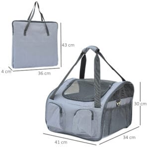 Pawhut Cat/Dog Travel Carrier Foldable