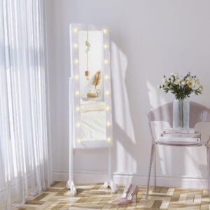 Homcom LED Mirrored Jewellery Cabinet