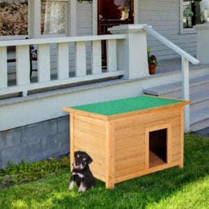Pawhut Dog Kennel Wooden Shelter