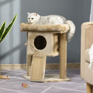 PawHut Cat Tree Tower With Jute Scratching Pad