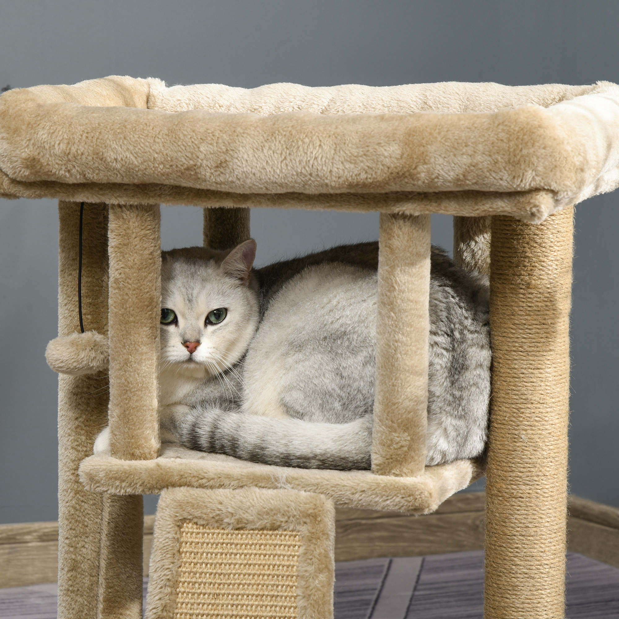 PawHut Cat Tree Tower With Jute Scratching Pad PawHut Cat Tree Tower With Jute Scratching Pad