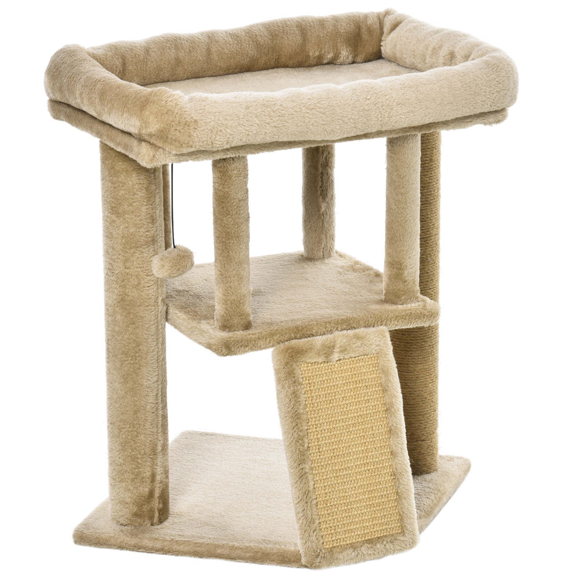 PawHut Cat Tree Tower With Jute Scratching Pad PawHut Cat Tree Tower With Jute Scratching Pad