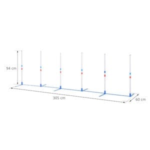 Pawhut Dog Weave Pole Set Agility Kit