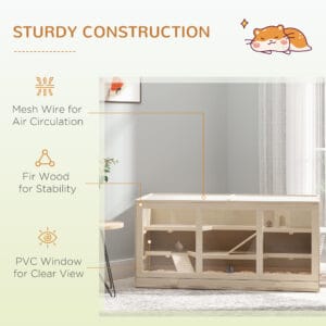 Wooden Hamster Cage Small Animals Hutch