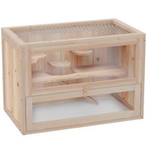 PawHut Hamster Cage Mice Rodents Wooden PawHut Hamster Cage Mice Rodents Wooden