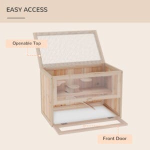 PawHut Hamster Cage Mice Rodents Wooden PawHut Hamster Cage Mice Rodents Wooden