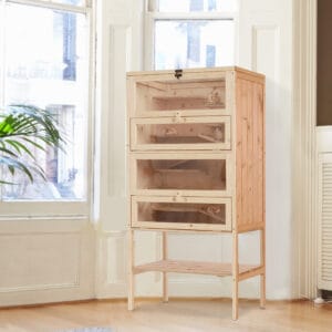 Pawhut Wooden Hamster Cage 4-Tier