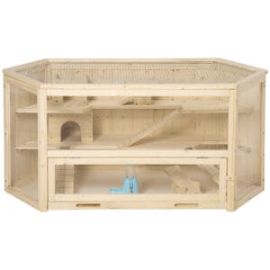Pawhut 3-Tier Wooden Hamster Cage