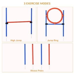 Pawhut Pet Agility Set Training Play Kit