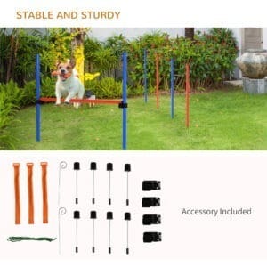 Pawhut Pet Agility Set Training Play Kit