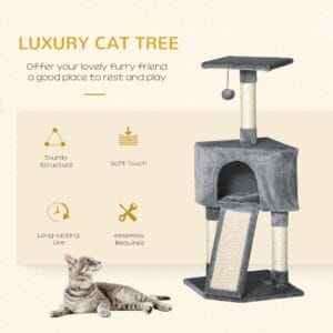 PawHut 3 Level Cat Tree Scratching Post PawHut 3 Level Cat Tree Scratching Post