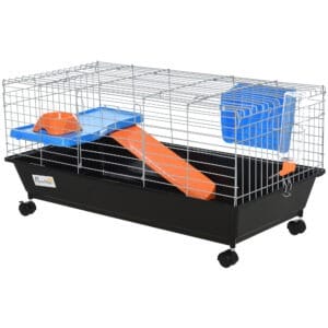 Pawhut Small Animal Cage w/ Wheels 89cm