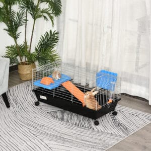 Pawhut Small Animal Cage w/ Wheels 89cm