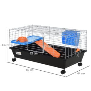 Pawhut Small Animal Cage w/ Wheels 89cm