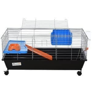 Pawhut Small Animal Cage w/ Wheels 89cm