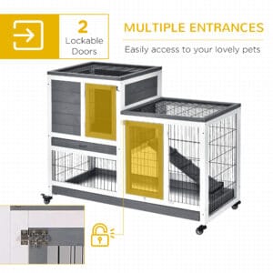 PawHut Guinea Pigs House Rabbit Hutch