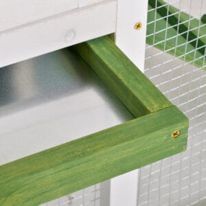 Pawhut Rabbit Hutch Wood w/ Pull Out Tray