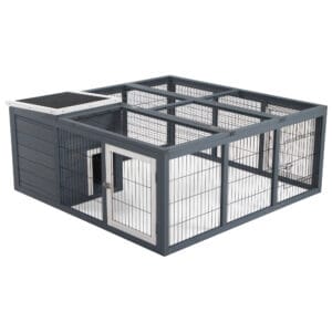 Pawhut Rabbit Hutch Guinea Pig House