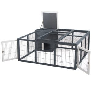 Pawhut Rabbit Hutch Guinea Pig House