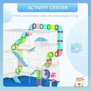 Pawhut 5-Level Hamster Cage w/ Tubes