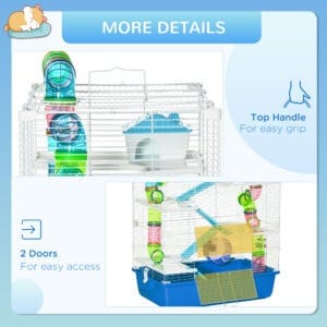 Pawhut 5-Level Hamster Cage w/ Tubes