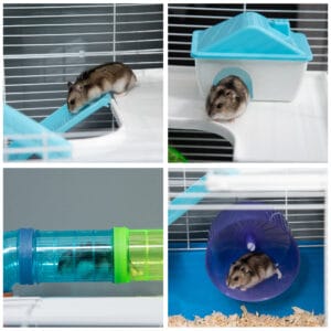 Pawhut 5-Level Hamster Cage w/ Tubes