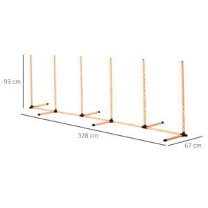 PawHut Dog Agility Weave Poles Obstacle PawHut Dog Agility Weave Poles Obstacle