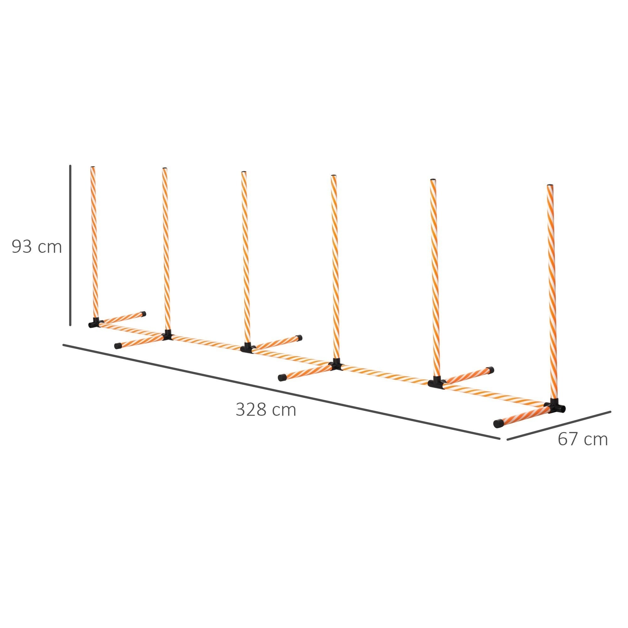 PawHut Dog Agility Weave Poles Obstacle PawHut Dog Agility Weave Poles Obstacle