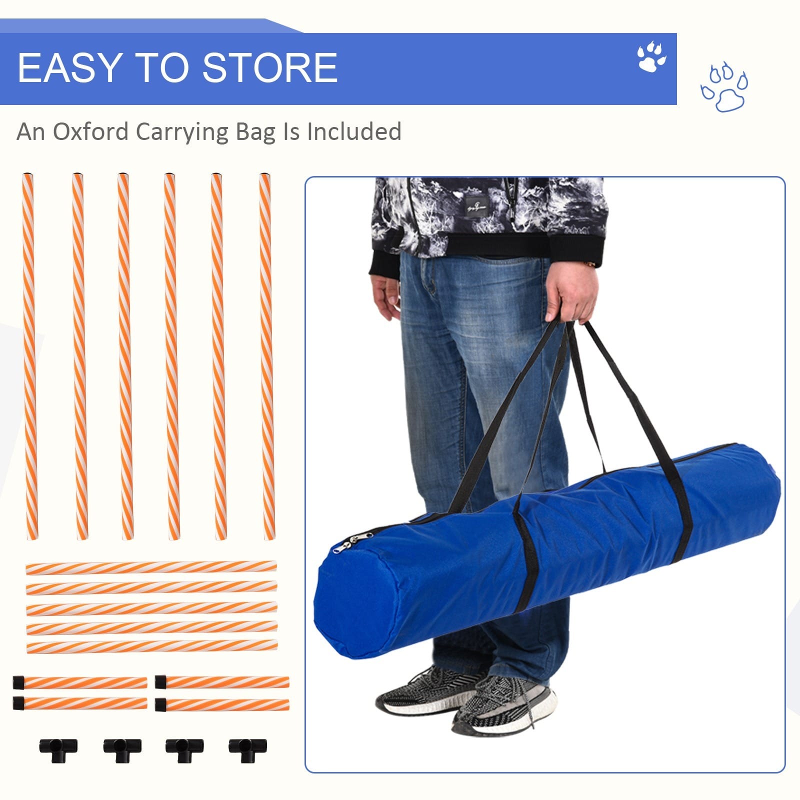 PawHut Dog Agility Weave Poles Obstacle PawHut Dog Agility Weave Poles Obstacle